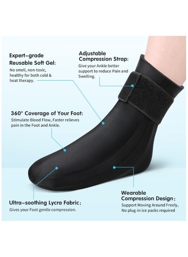 FLOWING Single Pack Cold Therapy Sock Foot Ice Pack Nerve Sock for Foot Pain Relief Cooling Sock for Unisex Ice Sock for Plantar Fasciitis Arthritis Foot Care  - Image 5