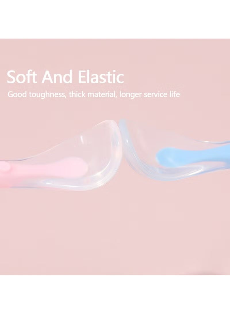 YOONISPRO 4-Piece Baby Feeding Training Spoon, Tip Silicone Spoon Helps Babies In Stage 1 Led Weaning Suitable For Newborn Training Spoon BPA-Free - Image 5