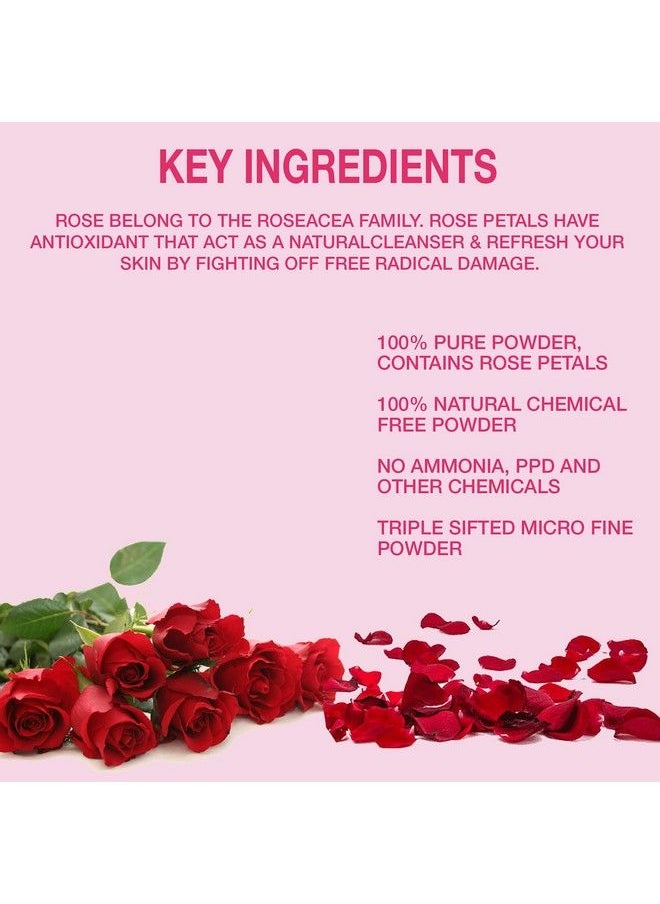 Pure Herbology Pure And Natural Double Filtered Rose Petal Powder For Skin Face Pack For Fairness Tanning & Glowing Skin 200Gm  - Image 5