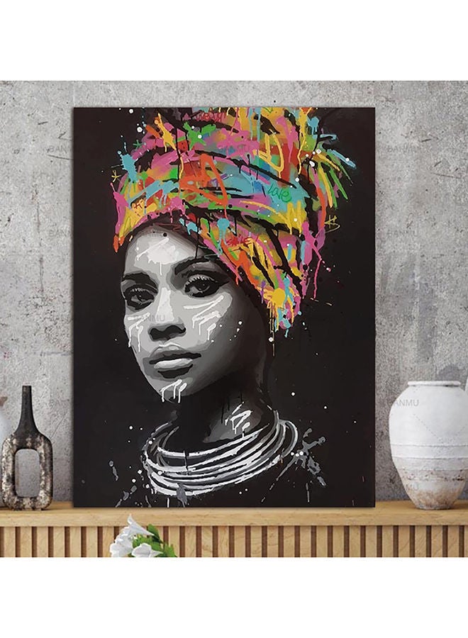 NIBEMINENT Modern Abstract Character Pattern Wall Painting Multicolour 40x60centimeter