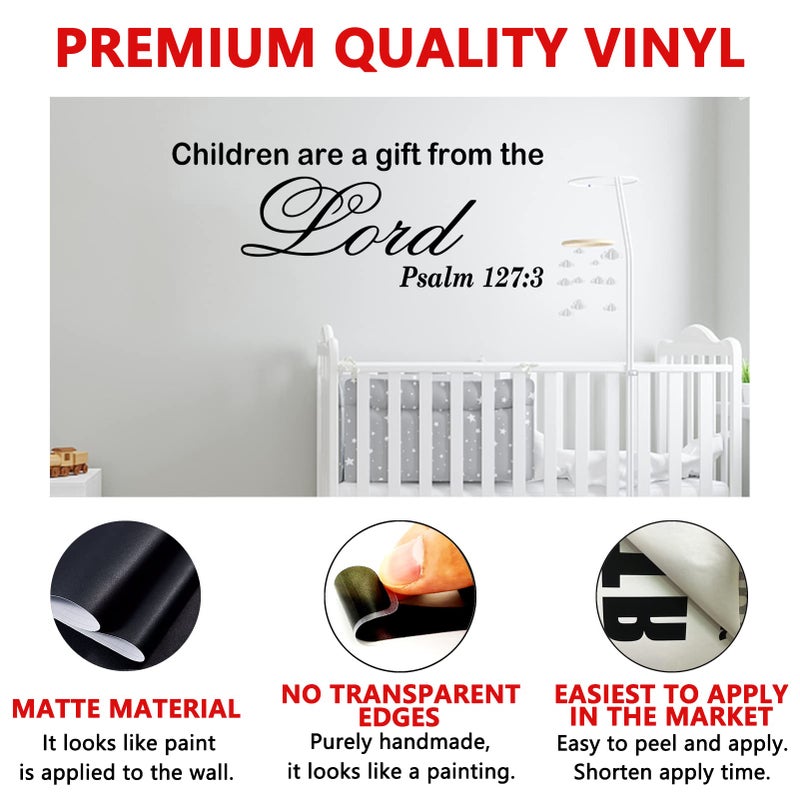 AnFigure Wall Decals for Kids  Scripture Wall Decals  Quotes Living Room Bible Verse Faith Prayer God Biblical Religious Christian Home Art Decor Vinyl Stickers Children Area Gift From The Lord 23""x9"" - Image 1