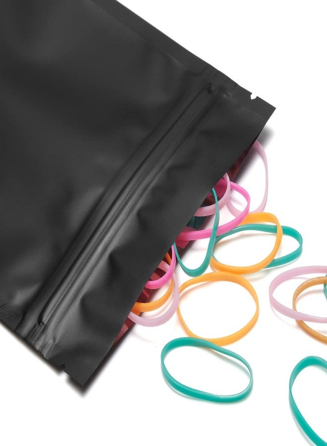 NIKUY 100 Pack Smell Proof Mylar Bags for Food Storage - 3 x 4.5 Inch Resealable Packaging Pouch Bags Matte Black - Image 3
