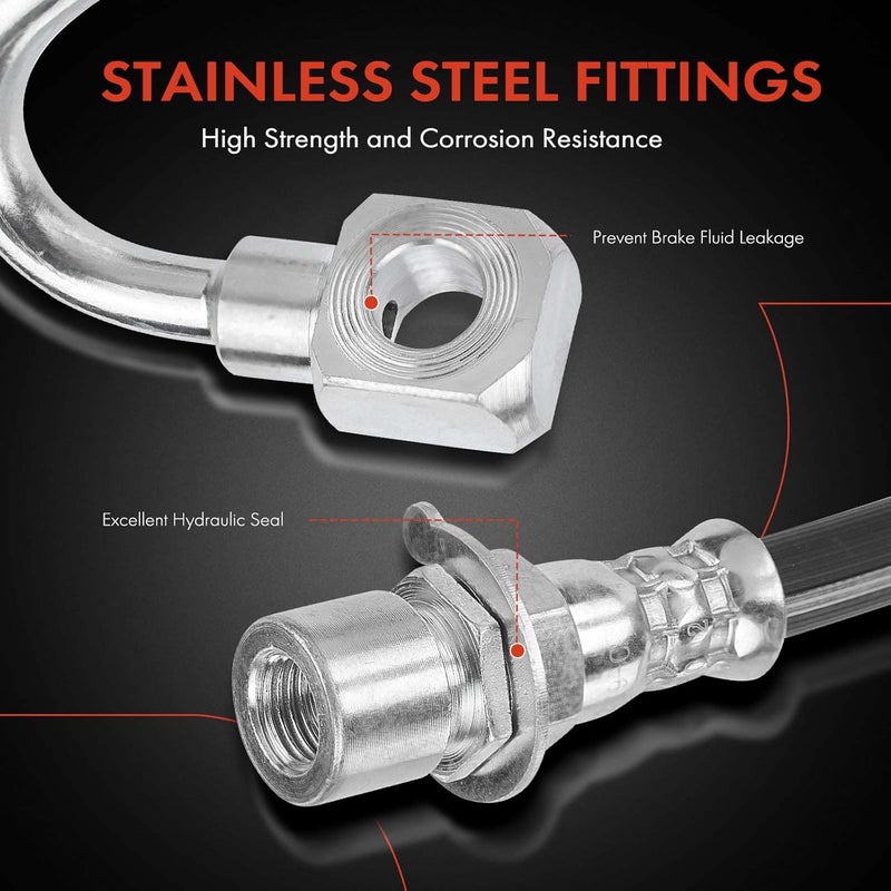 A-Premium Front Passenger Side Brake Hydraulic Hose - Image 4