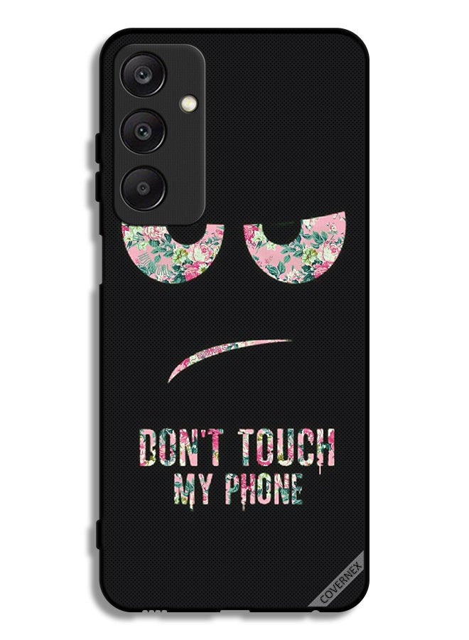 Covernex Samsung Galaxy A25 5G Protective Case Cover Don't Touch My Phone Floral - Image 1
