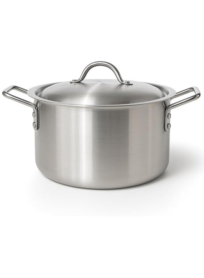 ماستر جولد طقم قدور ألمنيوم 10 قطع مقاس 17-19-21-23-26 سم | طناجر طبخ مصنوعة من الالومنيوم النقي مع مقابض ستانلس ستيل | قدر مناسب لجميع أنواع المواقد - Image 3