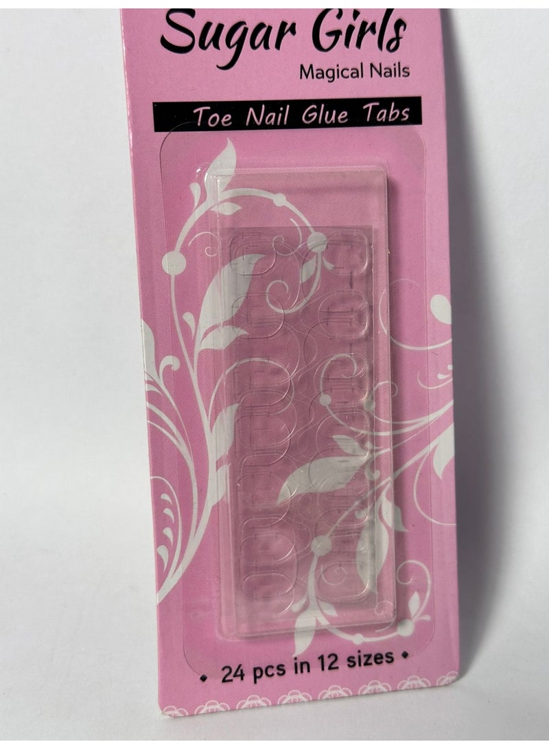24 قطعة من أشرطة لاصقة الأظافر الشفافة - Image 3