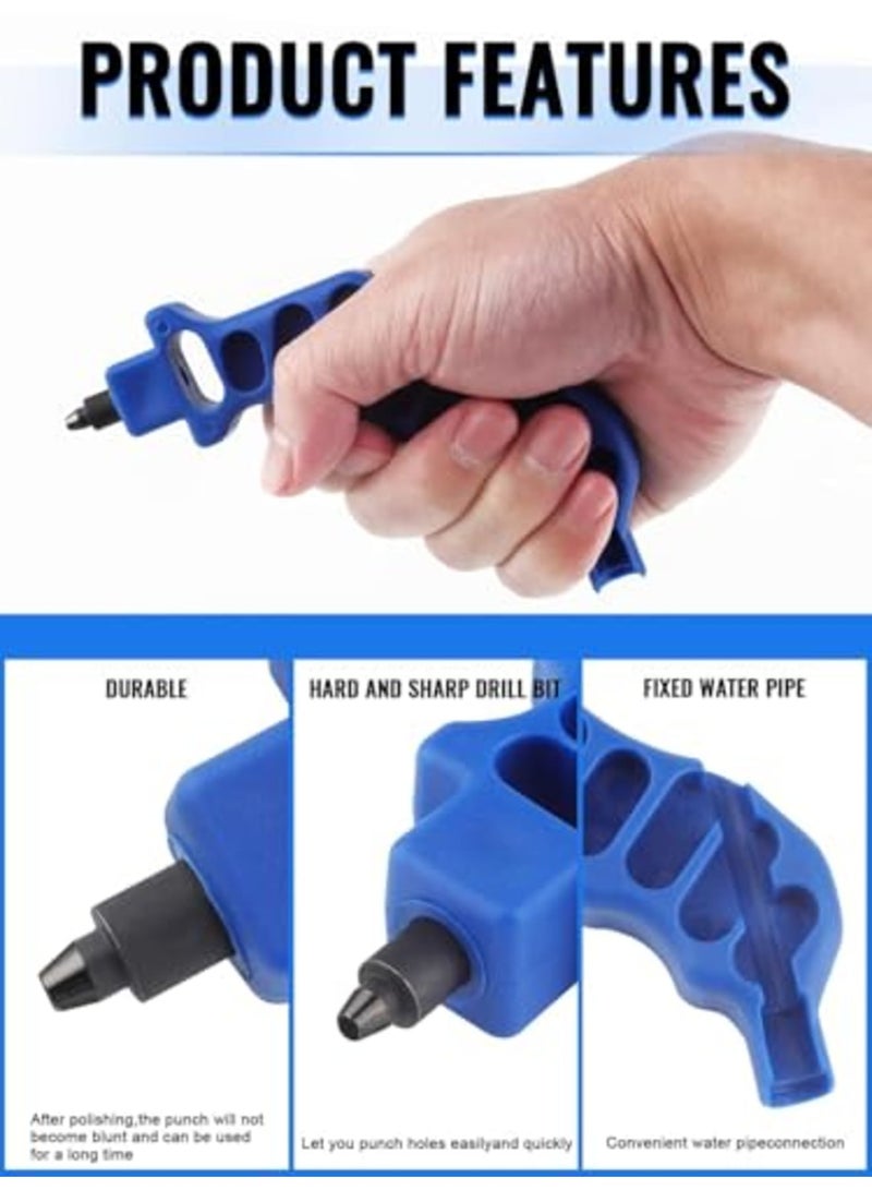 Barakah أداة ثقب أنابيب الري بالتنقيط - مثقاب دقيق لأنابيب التنقيط لتركيب موصل 1/4" - مثالي للحدائق، والعشب، وأنظمة الري الاحترافية (أزرق) - Image 3