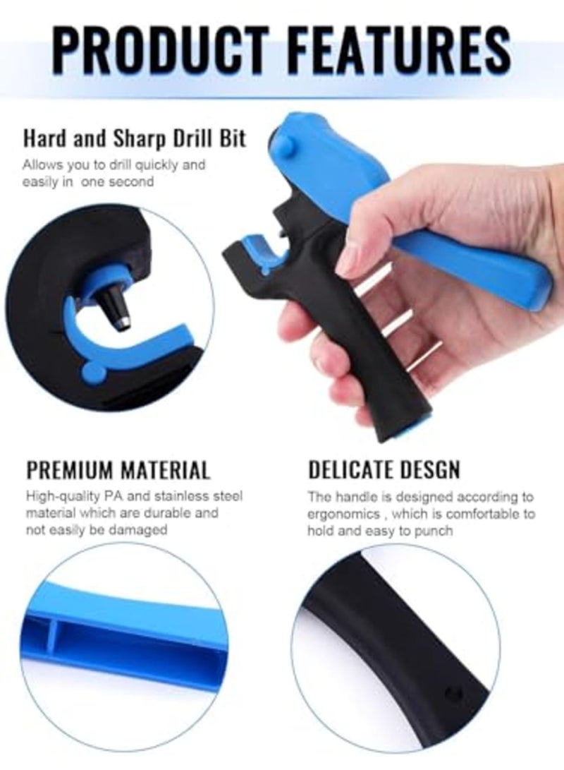 Barakah أداة ثقب أنابيب الري بالتنقيط - مثقاب دقيق لأنابيب التنقيط لتركيب موصل 1/4" - مثالي للحدائق، والعشب، وأنظمة الري الاحترافية (أزرق) - Image 4