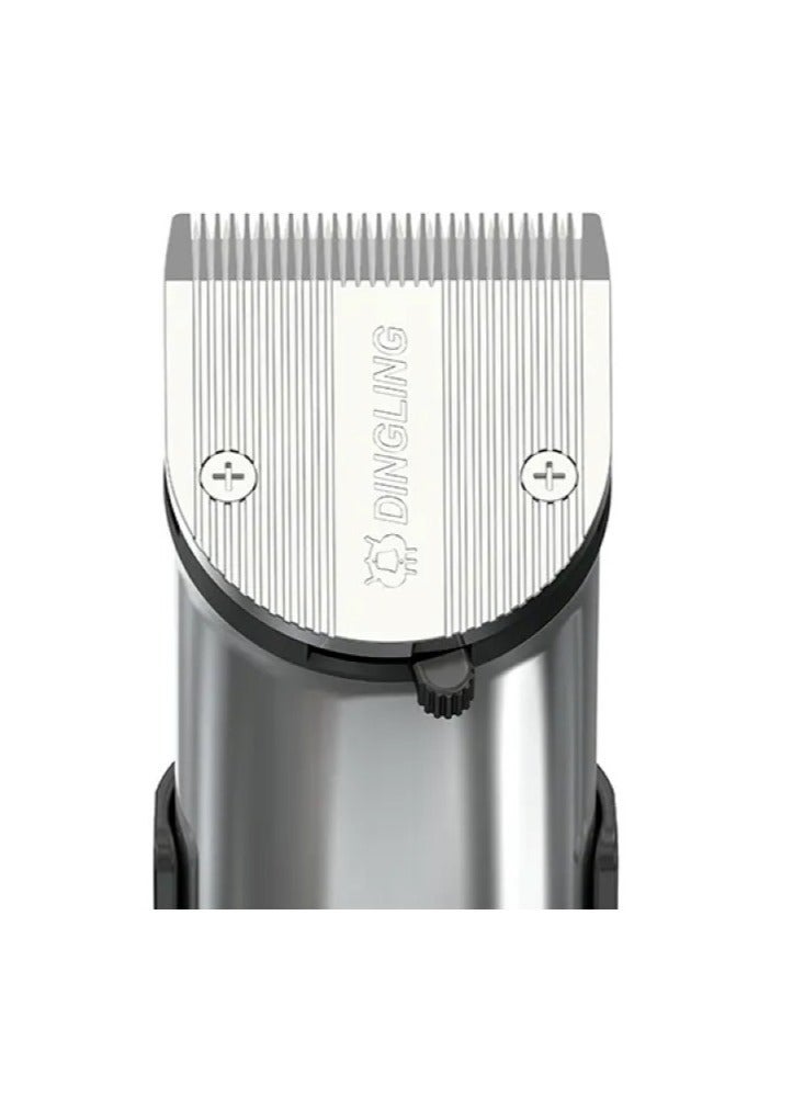 DINGLING Professional Electric Hair Clipper with Blade Men's Hair Trimmer RF-609PRO Silver - Image 2