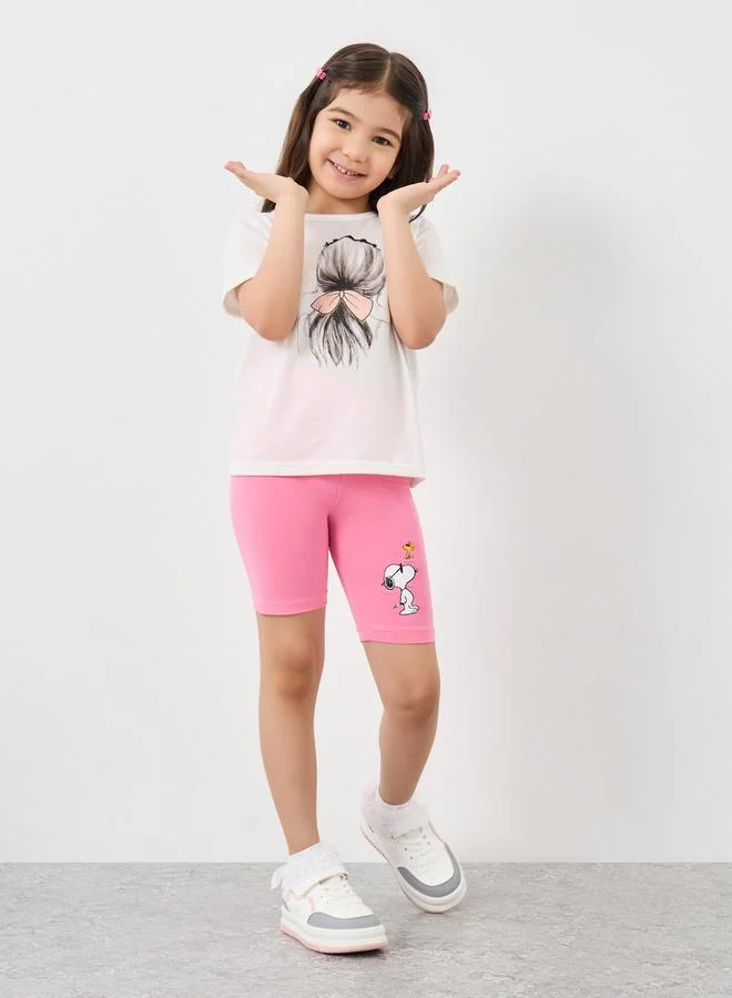 ستايلي Styli Snoopy Print Cycling Shorts