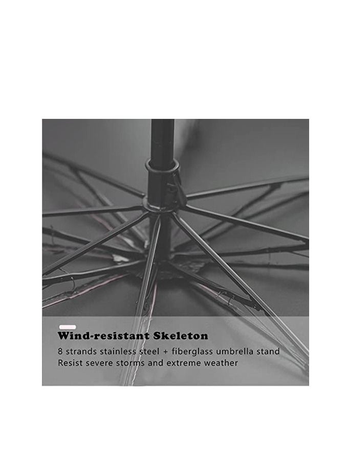 SYOSI - Fruits Series Automatic Folding Umbrellas, Rain & Sun, Windproof, Compact, Lightweight Portable Travel Umbrellas, UV Sun Umbrella Compact Folding Umbrella Auto Open Folding for Women Men - Image 1