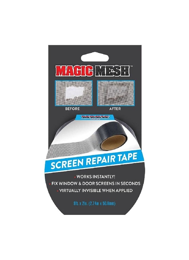 Magic Mesh Screen Repairing Tape Grey 9 ft x 2 Inch MM401112  - Image 1