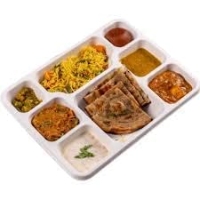 Amit Marketing 8 Compartment Square Disposable Plates | Eco-Friendly Biodegradable Bagasse & Leak Proof | Heavy-Duty Compostable Food Plate | for Serving Snacks, Takeaway & Catering | 25 Pcs – Beige - Image 5