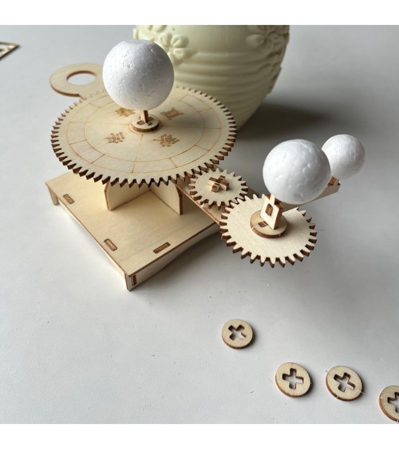 STEM Educational Toys Moon Earth Sun Trisphere Wooden 3D Puzzle Science Project - Image 3