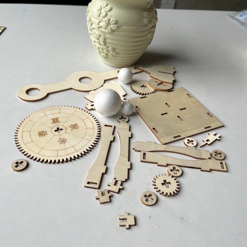 STEM Educational Toys Moon Earth Sun Trisphere Wooden 3D Puzzle Science Project - Image 4