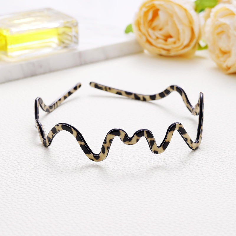 HYFEEL Wavy Headband for Women, Non Slip Fashion Plastic Zigzag Glasses Hairband with Teeth, French Style Thin Headbands Hair Accessory -Tortoiseshell - Image 3