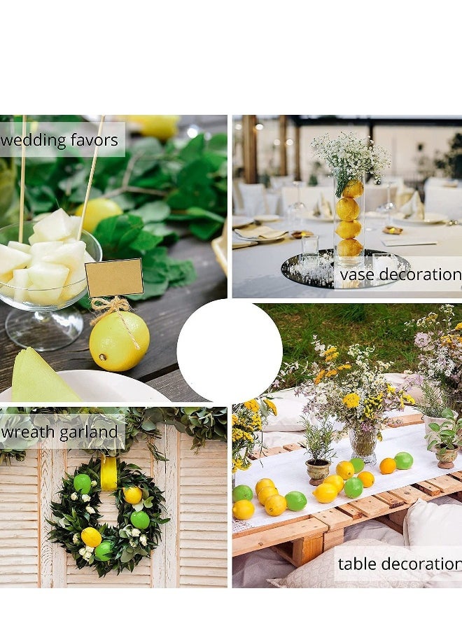 Generic - Fake Lemons Limes and Slices Set Decorative Faux Citrus Fruits   Artificial Decorations for Home Kitchen Table Office Weddings Table Centerpiece Party Lemon Tree Decor Theme Pack of 36 - Image 1