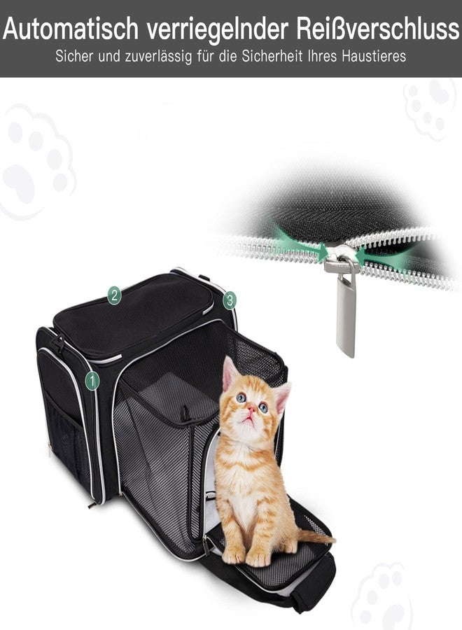 BAGLHER Cat Carrier Bag,Airline Approved Pet Carrier Soft Side Pet Travel 5 Sides Open Doors 3 Sides Expandable Foldable Dog Carrier with Fleece Pad - Image 4
