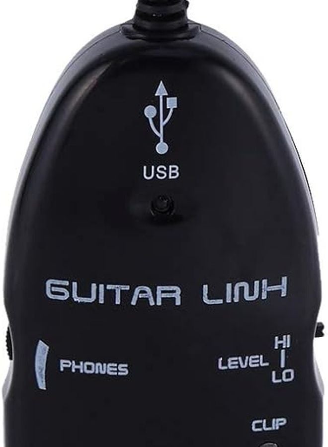 كابل واجهة الغيتار إلى USB لتسجيل الكمبيوتر محول 6.35 مم إلى USB - Image 1