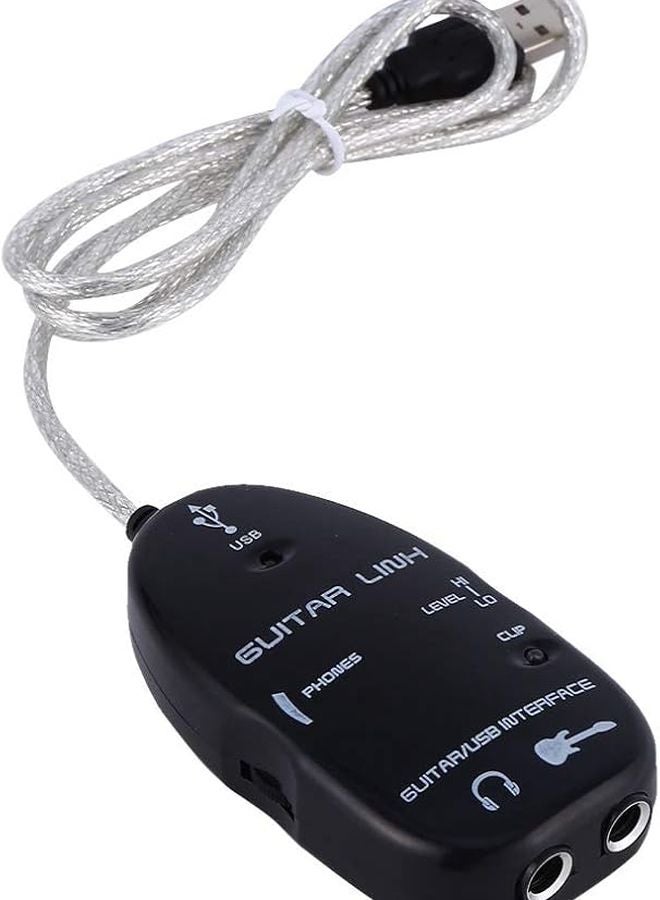 كابل واجهة الغيتار إلى USB لتسجيل الكمبيوتر محول 6.35 مم إلى USB - Image 4