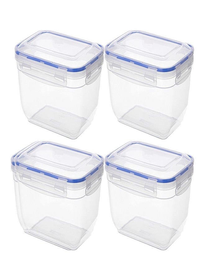Superio Plastic Food Storage Containers with airtight Lid for Pantry, Fridge- BPA Free, Leakproof Sealed Container- Microwave, Dishwasher and Freezer Safe, Clear (17 Cup- 4 Pack) - Image 1