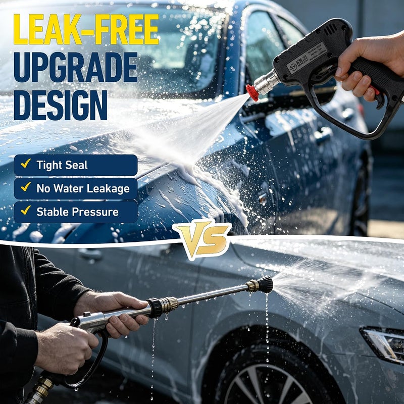 SEPLY Pressure Washer Short Gun, 5000 PSI/10.5 GPM High Power Washer Spray Gun with 3/8'' Swivel Quick and M22-14mm Connect for Foam Cannon Car Wash - Image 5