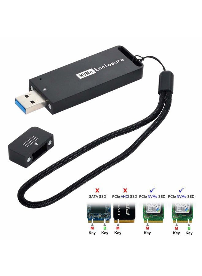 Xiwai USB 3.1 Gen2 10Gbps to NVME PCI-E M-Key Solid State Drive External Enclosure 2230/2242mm - Image 3