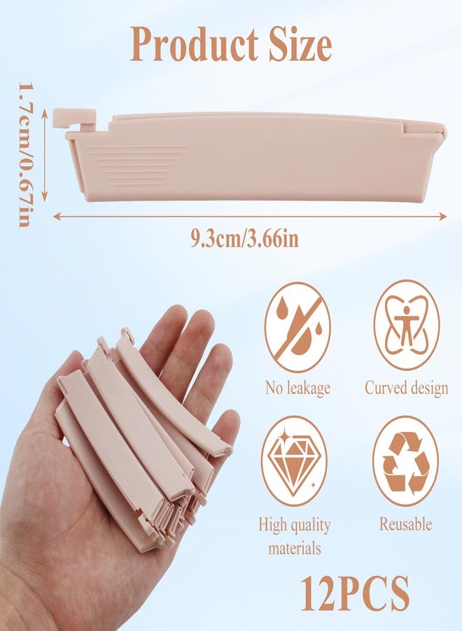 JFRHUDS 12Pack Ostomy Bag Clips, Colostomy Ostomy Supplies Drainable Pouch Clamp Tail,Reusable for Colostomy Bags, Universal Curved Closure Surefit Leak- Proof Colostomy Sealing Bars,Ileostomy Supplies - Image 2