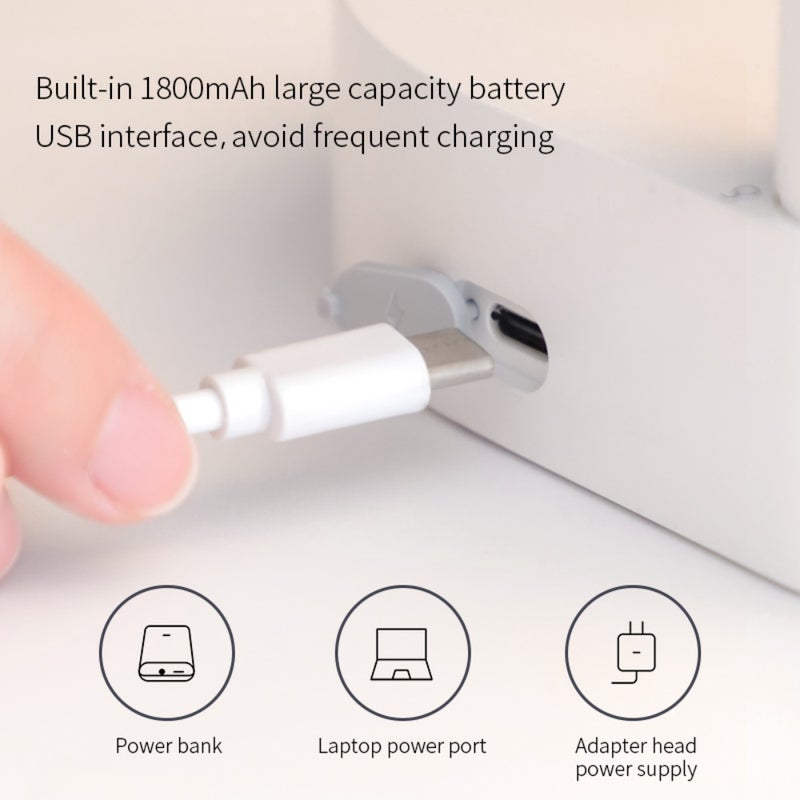 موزع مي سطح المكتب للزجاجات بسعة 5 جالون وزجاجات عالمية، مضخة مي كهربائية محمولة بشحن USB، موزع مي من زجاجات المياه الآلي للمنزل والمكتب - Image 3