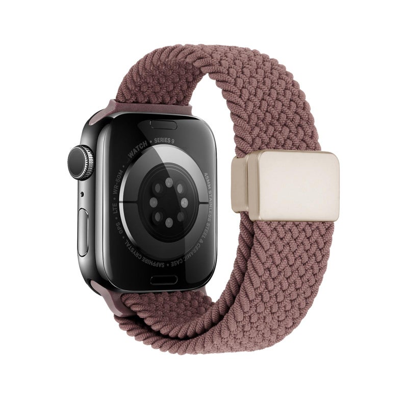 erorex For Apple Watch 46Mm / 49Mm / 45Mm / 44Mm Magnetic Buckle Loop Woven Watch Band( Purple) - Image 3