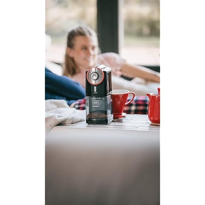 Melitta Molino Electric Coffee Beans Grinder Black Red - Image 2