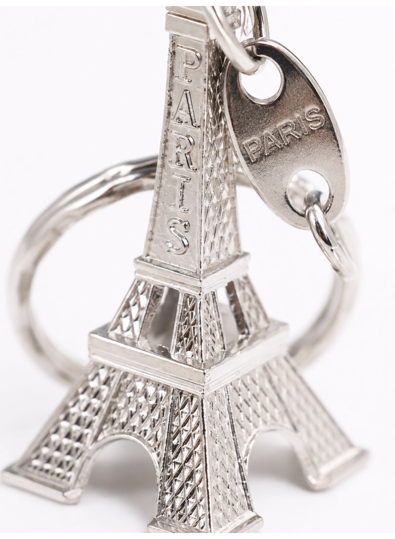2PCS Paris Tower Keychain Metal Bag Charm for Keys and Backpacks - Image 2