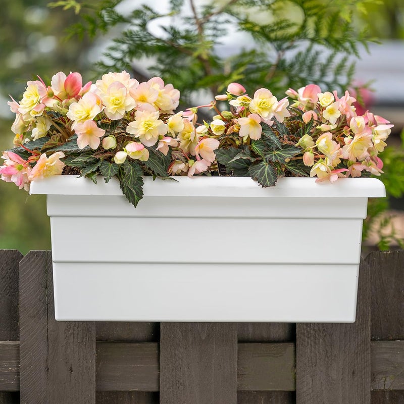Root & Vessel Countryside Rail Planter, White, 24" - Image 2