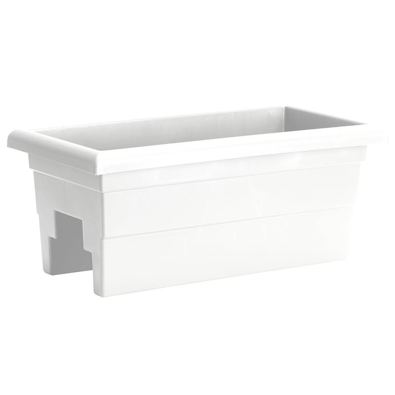 Root & Vessel Countryside Rail Planter, White, 24" - Image 1