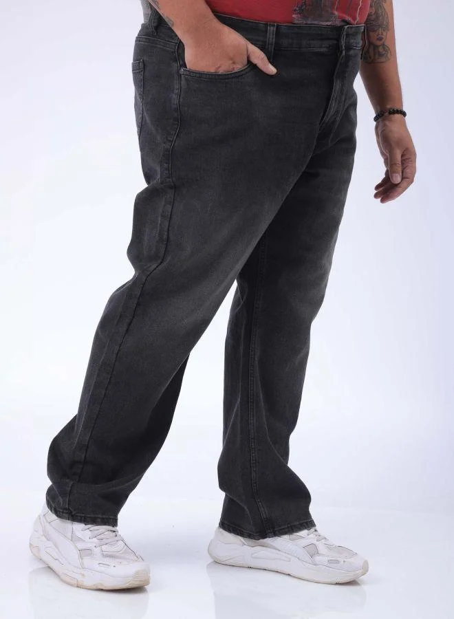 HARDSODA  Men Plus Size Vintage Straight Fit Solid Mid-Rise Stretchable Jeans for Men | Best Price UAE