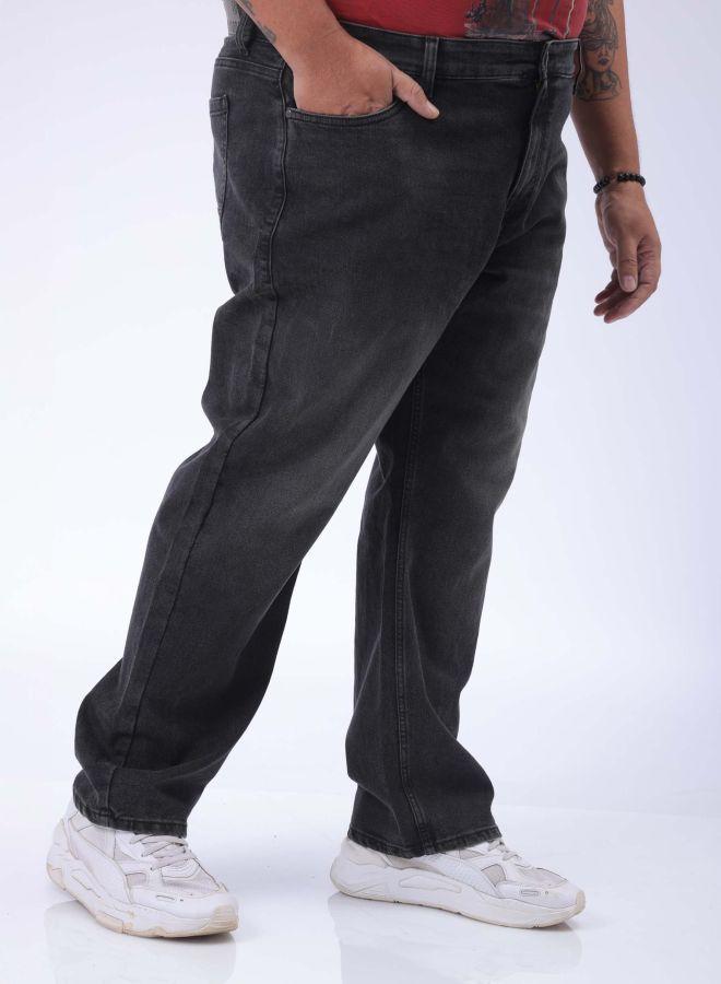 HARDSODA Men Plus Size Vintage Straight Fit Solid Mid-Rise Stretchable Jeans - Image 4