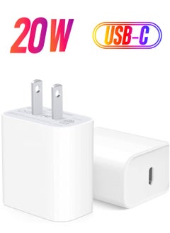 iPhone Fast Charger Block [2 Pack] 20W USB C Wall Charger PD Adapter Compatible with iPhone 14//14 Pro/14 Pro Max/14 Plus/13/12/11/Xs Max/XR/X/SE, iPad Pro/Mini, Galaxy, Google Pixel 5/4/3 and More