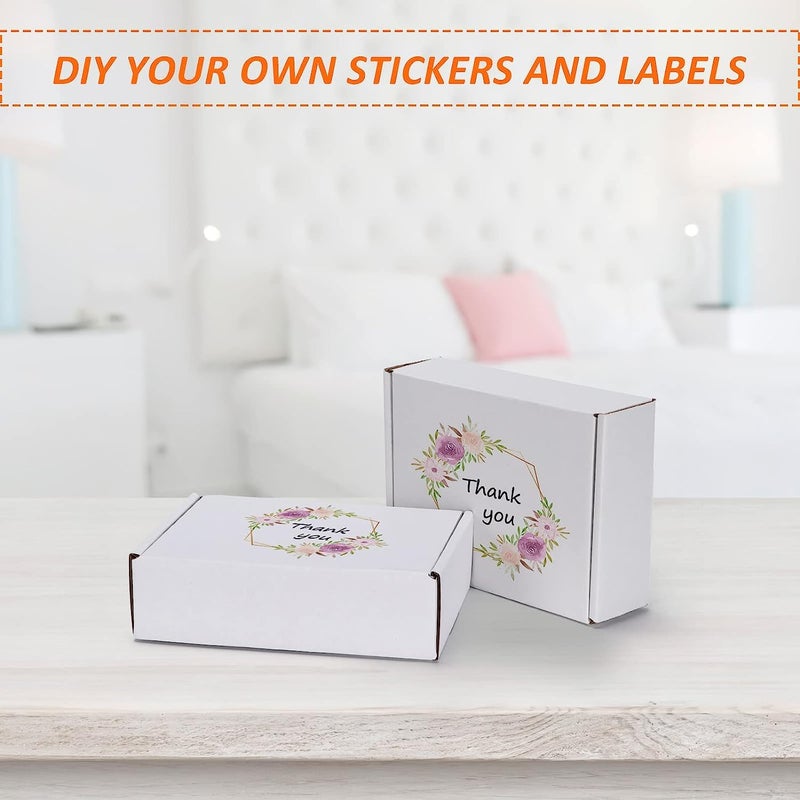 HORLIMER 7x5x2 Small Shipping Boxes Set of 50, White Corrugated Cardboard Box Literature Mailer - Image 5