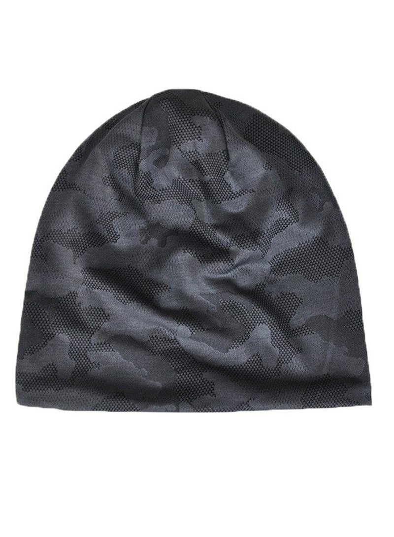 Loquat Infinity Scarf Headwear Cap Thickened Plush Beanie Hat Dark Grey  - Image 1