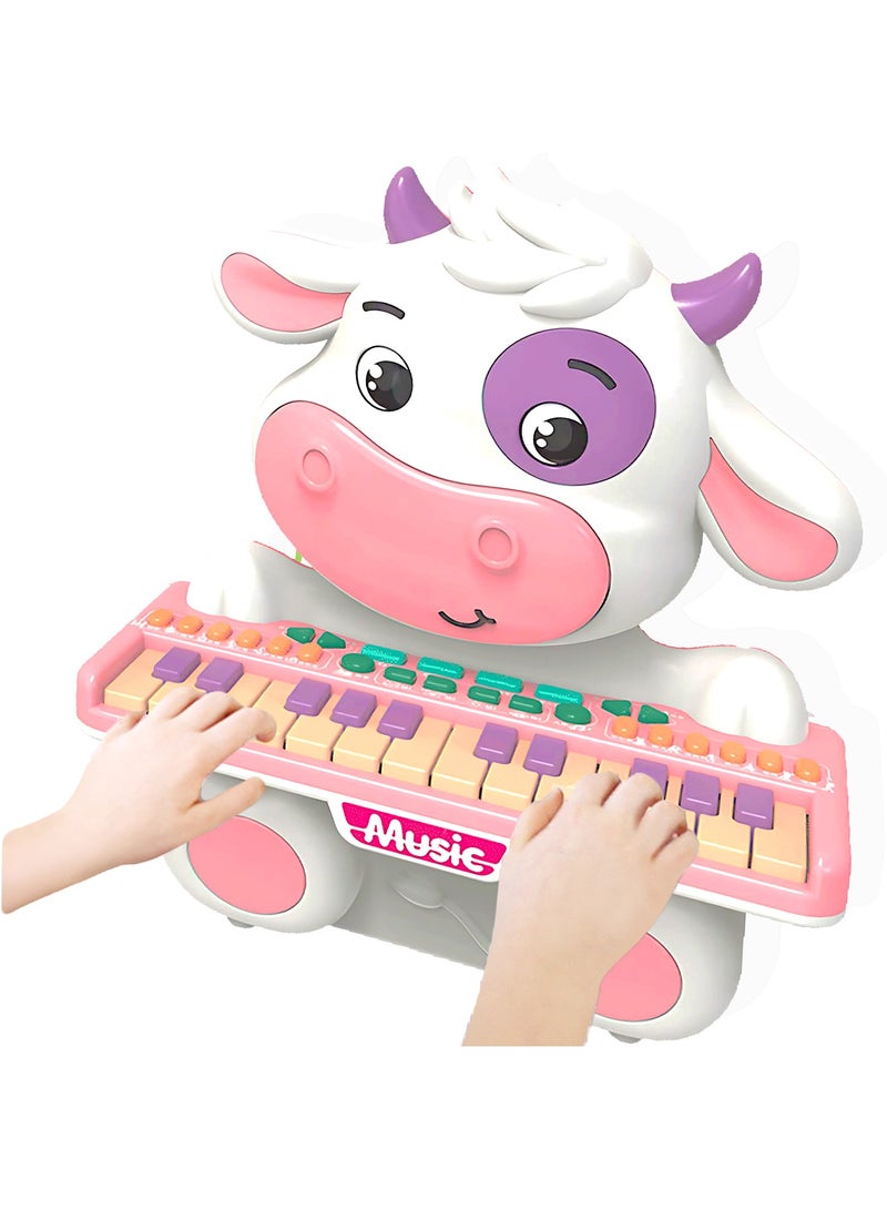 SYOSI, Kids Keyboard Piano Toys, Electronic Piano Animal Shape with 6 Instrument Settings Musical Early Education Giftsfor Kids Including Nursery Rhymes, Lighting, Dance Music - Image 1