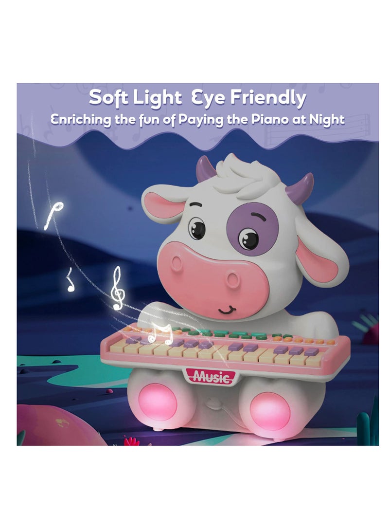 SYOSI, Kids Keyboard Piano Toys, Electronic Piano Animal Shape with 6 Instrument Settings Musical Early Education Giftsfor Kids Including Nursery Rhymes, Lighting, Dance Music - Image 5