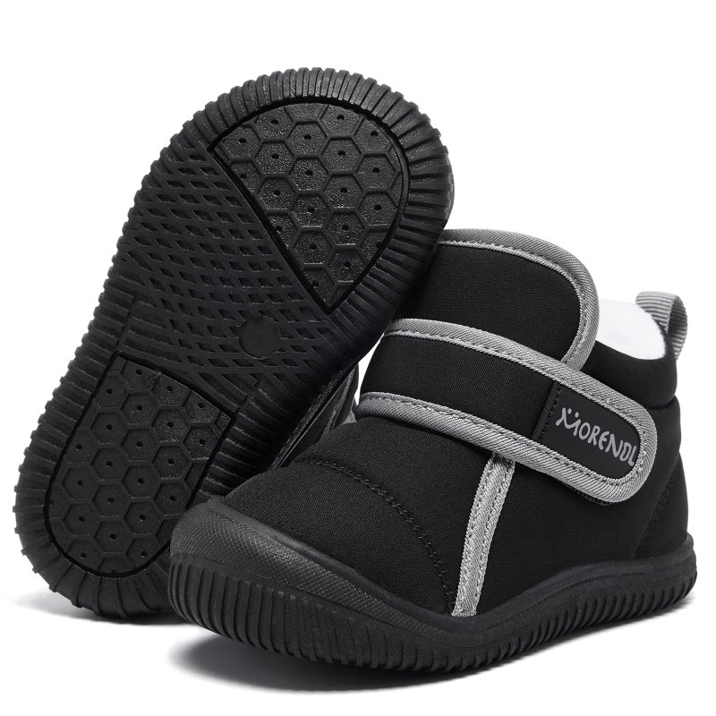 MORENDL Baby Winter Snow Boots for Infant Boys Girls Toddler Water-Resistant First Walker Shoes Warm Lining Soft Sole Anti-Slip Outdoor Booties - Image 1