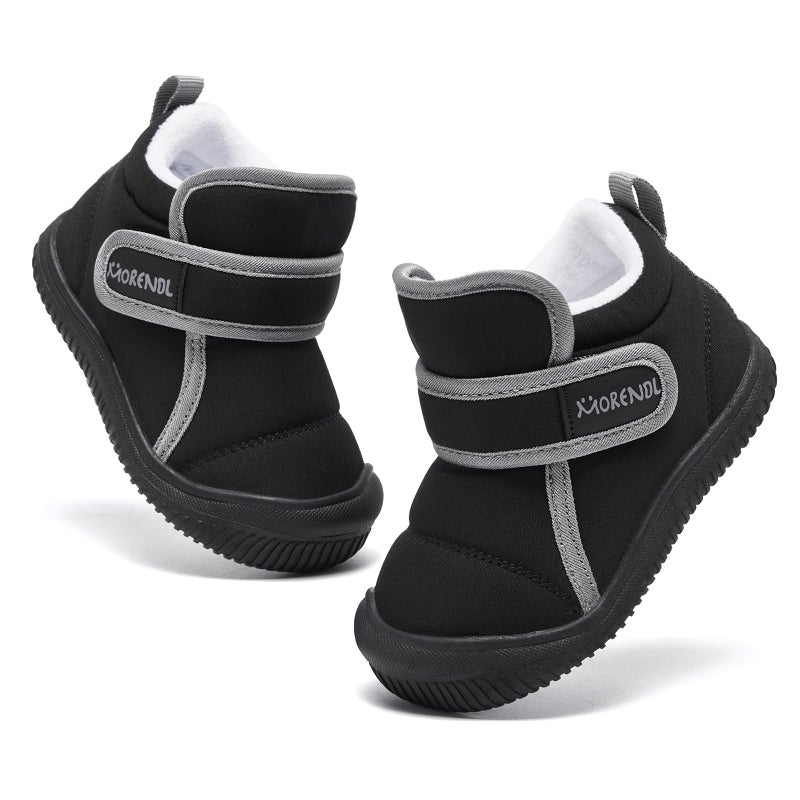 MORENDL Baby Winter Snow Boots for Infant Boys Girls Toddler Water-Resistant First Walker Shoes Warm Lining Soft Sole Anti-Slip Outdoor Booties - Image 3