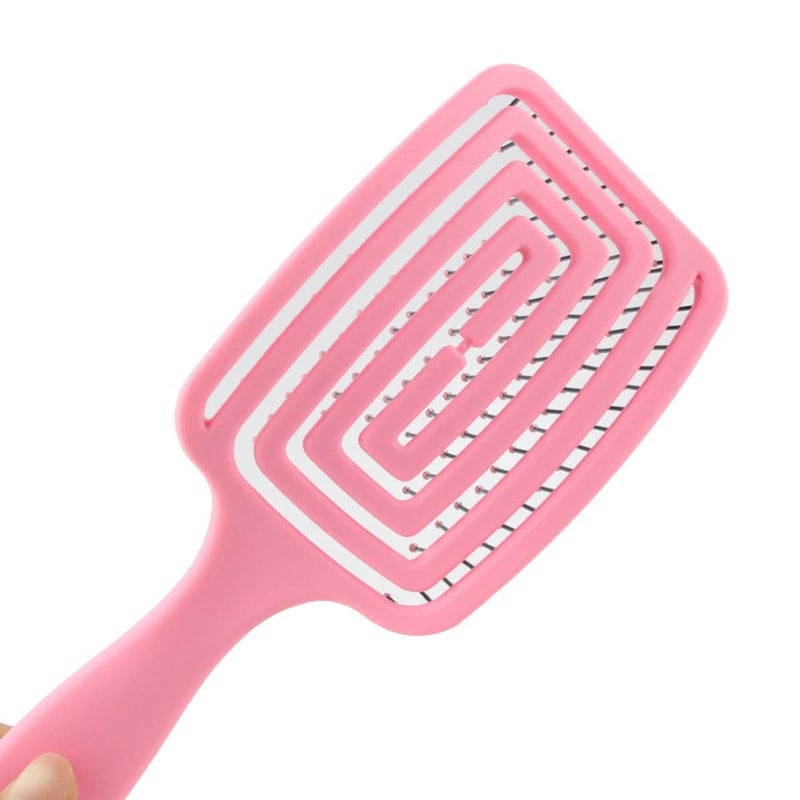 SHFTI Wet Hair Detangling Brush Vented Hair Brush No Tangle Hair Brush for Kids Men and Women Wet Dry Hair Glide Through Tangles with Ease PINK - Image 3