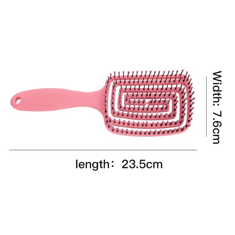 SHFTI Wet Hair Detangling Brush Vented Hair Brush No Tangle Hair Brush for Kids Men and Women Wet Dry Hair Glide Through Tangles with Ease PINK - Image 5