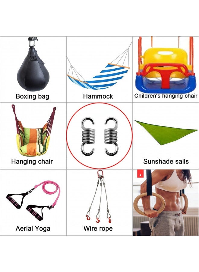 WILD MAN 1100LBS Capacity 4INCH Heavy Duty Spring Hammock Chair Spring Porch Swing Springs Hook Suspension Swing Extension Spring for Hammock,Boxing Bag,Hanging Chair,Gym,Patio Swing Hanger 2Pieces - Image 3