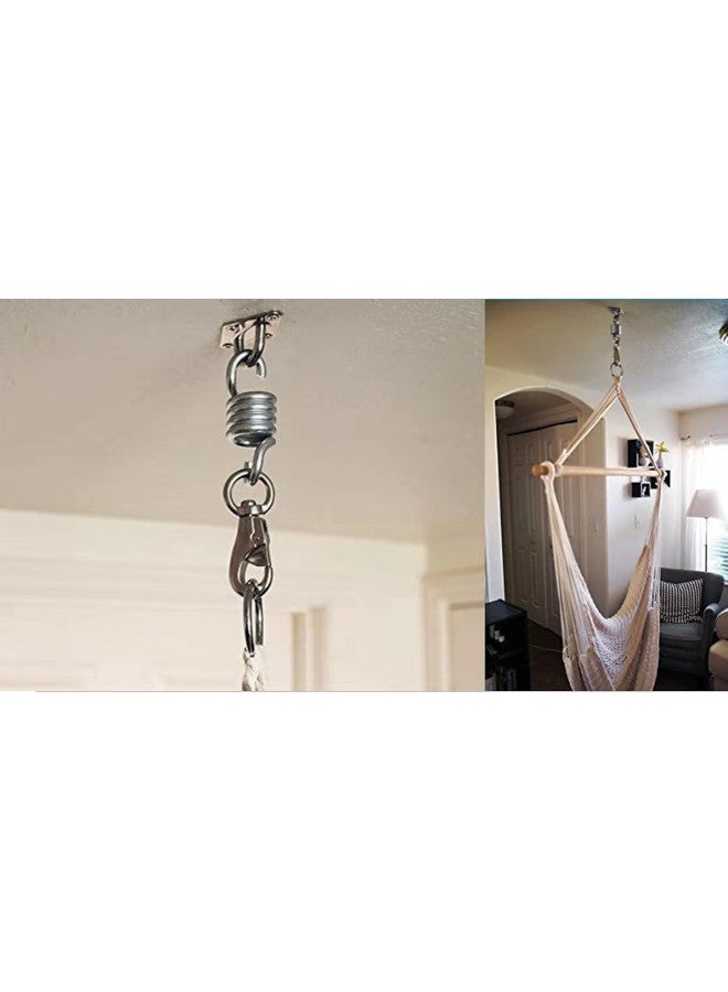 WILD MAN 1100LBS Capacity 4INCH Heavy Duty Spring Hammock Chair Spring Porch Swing Springs Hook Suspension Swing Extension Spring for Hammock,Boxing Bag,Hanging Chair,Gym,Patio Swing Hanger 2Pieces - Image 4