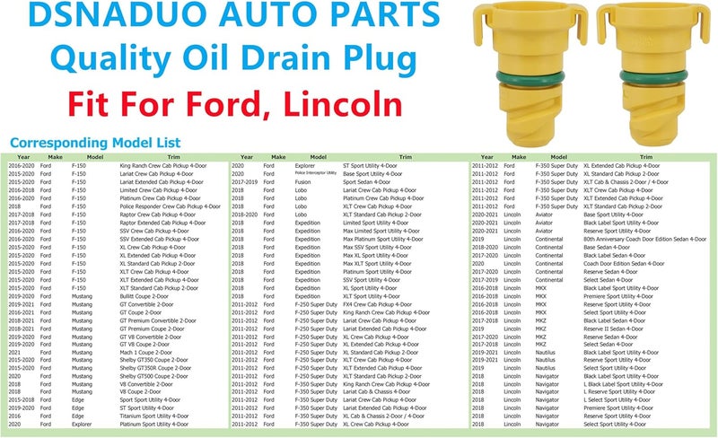 Dsnaduo Oil Drain Plug Replacement Tool Set for Ford F-150 and Lincoln MKZ - Image 4