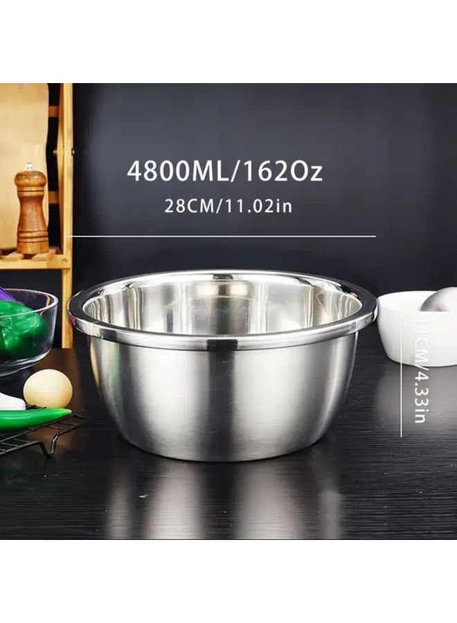 مجموعة وعاء خلط من الفولاذ المقاوم للصدأ السميك 2 قطعة 81 15 أوقية 1.27 جالون آمن للغسالة - Image 3