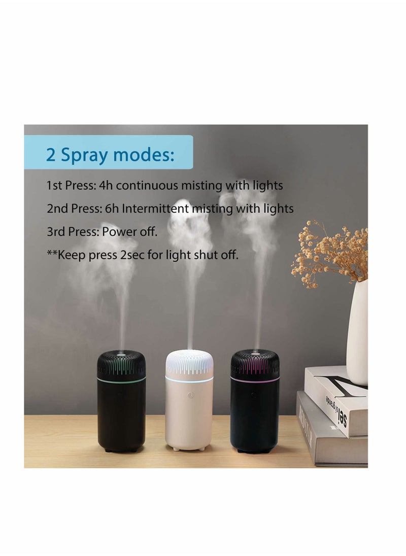 Excefore - Car Diffuser,  Humidifier Aromatherapy Essential Oil Diffuser USB Cool Mist Mini Portable Diffuser for Car Home Office Bedroom (Black) - Image 1